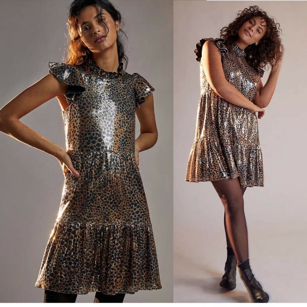 Anthropologie sequin mini dress